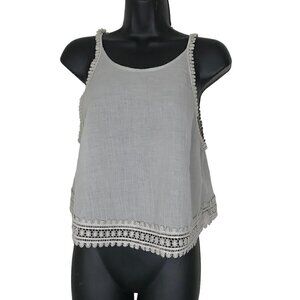 Aritzia Golden By TNA Grey Cropped With Lace Low Back Size S